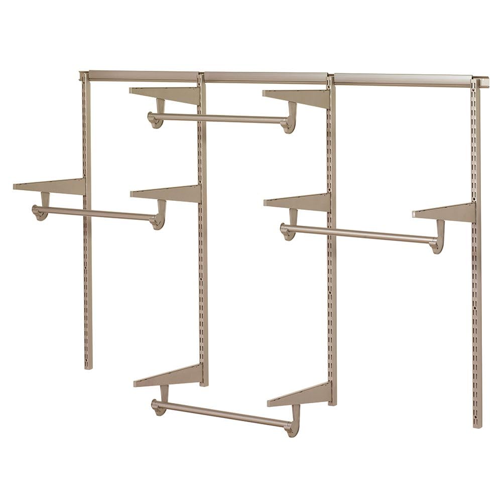 Closet Culture by Knape &amp; Vogt Culture 6 ft. Steel Closet Hardware Kit in Champagne Nickel Shelving (0300-KITA-6CN)