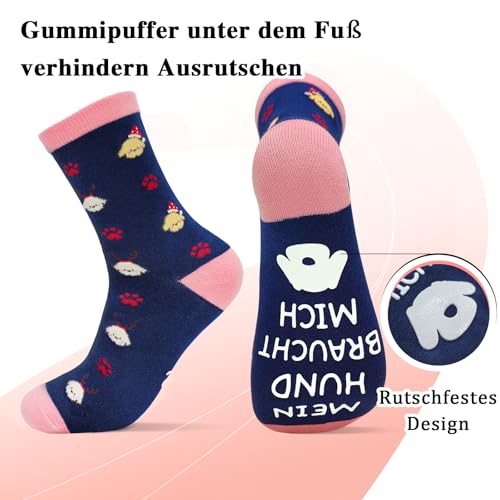 BOYATONG Lustige Socken Hundebesitzer Geschenk, Originelle Socken Hundemotiv Geschenke für Hundebesitzer, Geschenk Hundebesitzer Frauen Männer Hundeliebhaber Weihnachten Geschenke Geburtstagsgeschenk