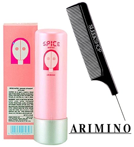Arimino SPICE WATER Shining Straight (with Sleek Steel Pin Tail Comb) (6.76 oz)