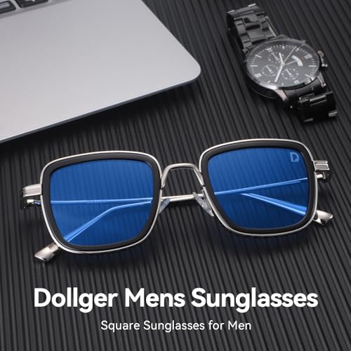 Dollger Square Polarized Sunglasses for Men Retro Metal Fashion Designer Sunglasses3