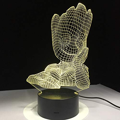 Preisvergleich Produktbild Weihnachtsgeschenk 3D Nachtlicht Zeichentrickfiguren Bunte Fernbedienung Touch Led Beleuchtung Kreative Nachttischlampe, Möbel Dekoration Kinder Geburtstagsgeschenk