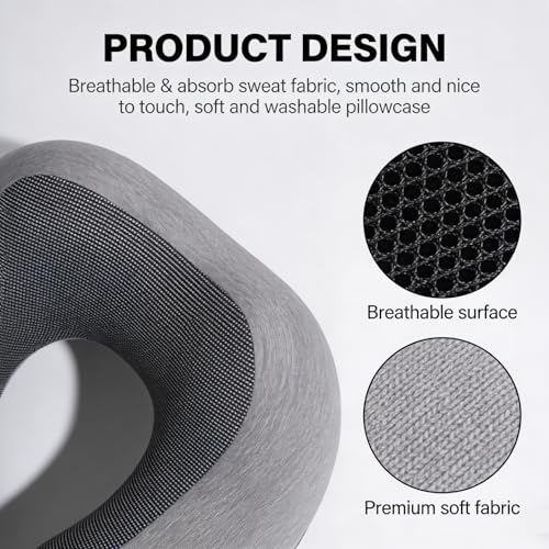 Almohada de espuma viscoelástica para viaje cuello miniatura 6