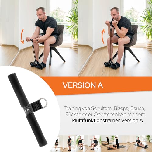 Multifunktionstrainer-Fitnessgeraet-fuer-zuhause-Ueberarbeitete-Version-Krafttraining-Aller-grossen-Muskelgruppen-Einstellbarer-Widerstand-MIT-Anleitung-UND-UeBUNGEN