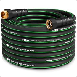 Heavy Duty Garden Hose 49ft, NON-EXPANDABLE Flexible Water Hose, Kink Resistant Lightweight Hybrid Hose, Leakproof Hose Male to Female Fittings