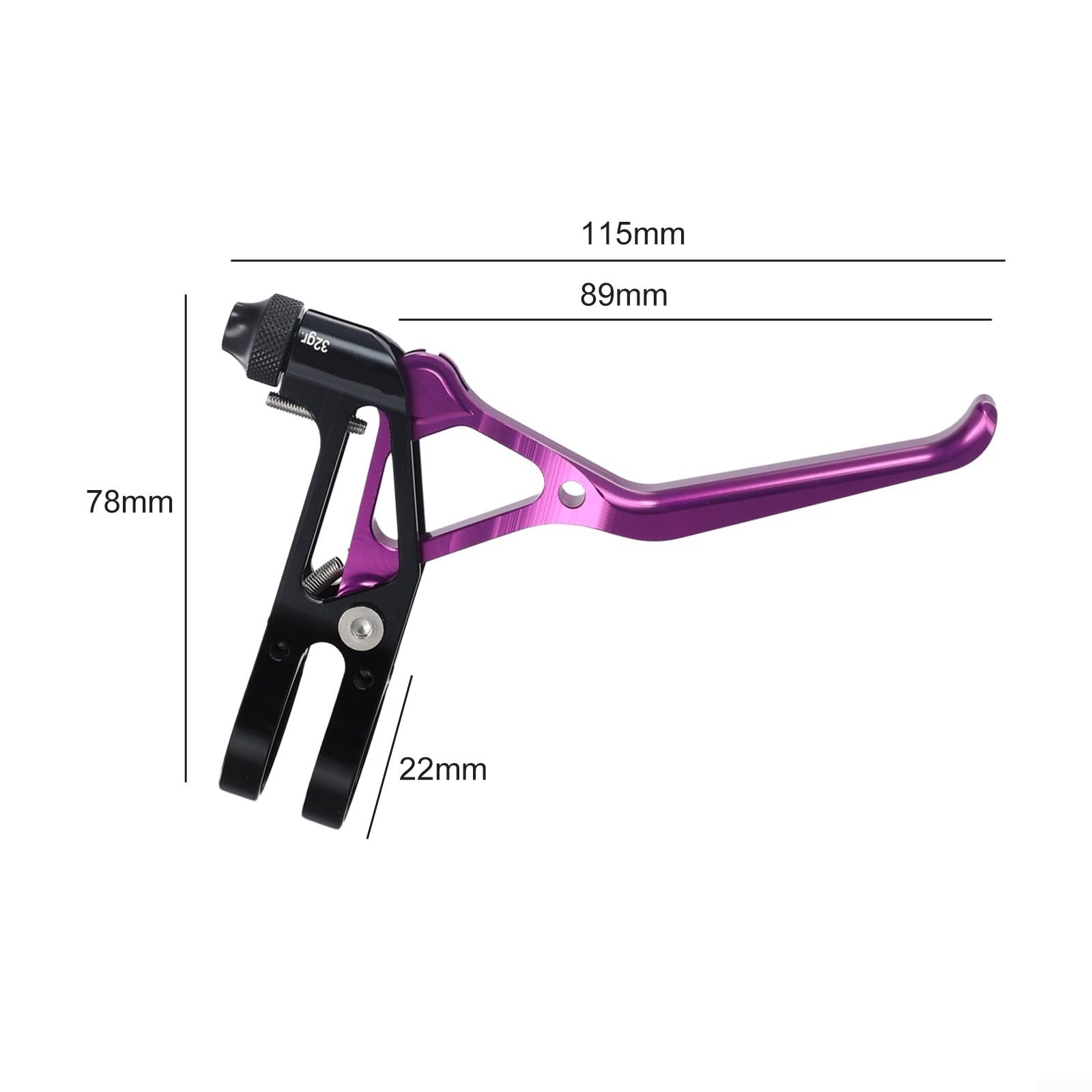 Homefurnishmall 1 paio di leve del freno per bicicletta, in lega di alluminio, per mountain bike e bici da strada, diametro 22 mm Accessori per biciclette (viola)