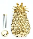 Castelion® Large Solid Brass Pineapple Door Knocker | High Quality Home Accessories | Solid Brass Front Door Knocker | Easy to Attach | Unique Home Decor | 17cm (7in)
