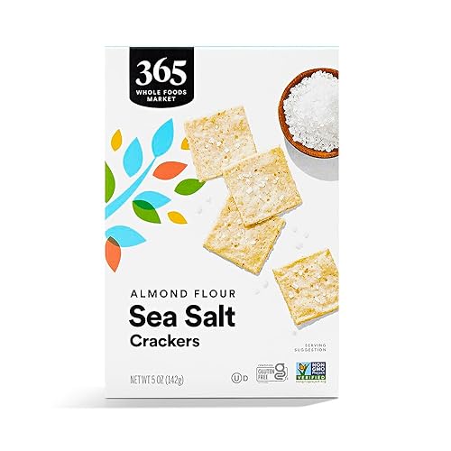 Miniatura 1 de 365 By Whole Foods Market, Crackers Harina de almendras sal marina, 5 onzas
