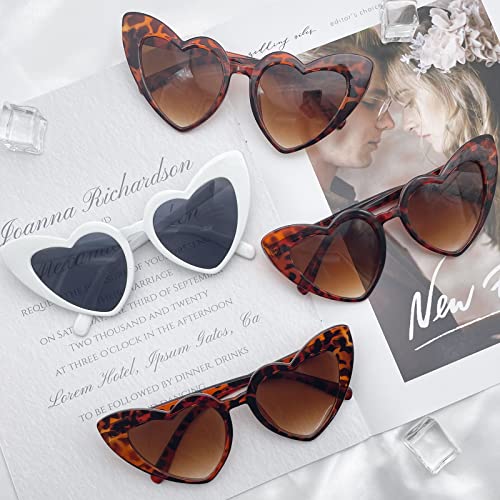 SUNOVELTIES 8 Pack Heart Sunglasses Bachelorette Party, Bridal Shower Favors Wedding Supplies Bride Tribe/Bridesmaid Glasses4