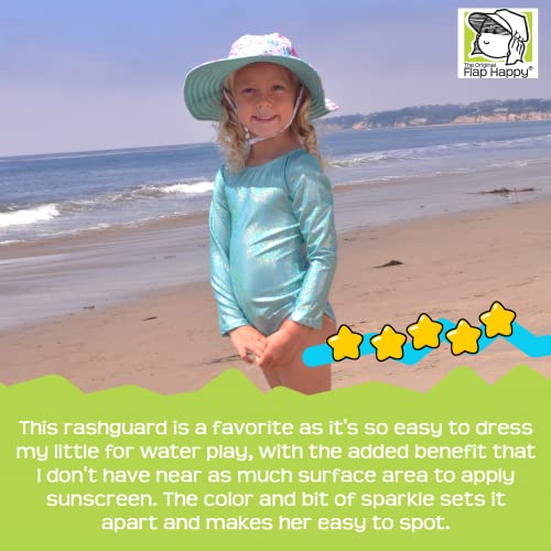 Image of Flap Happy Baby Girls' UPF 50+ Charlie L /S Rash Guard Swimsuit
