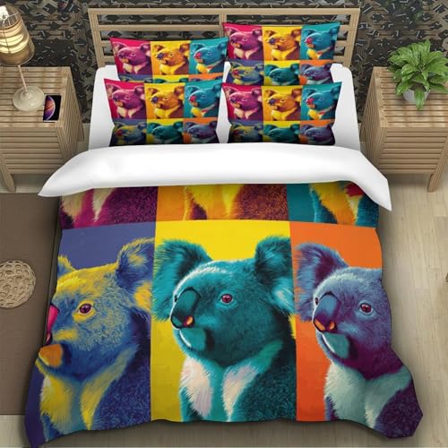 Housse de couette 3D koala en microfibre super douce de qualité supérieure - 5