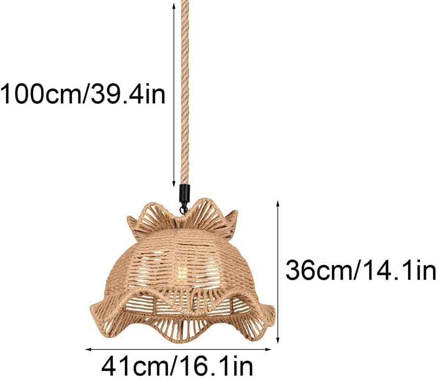 Lampe suspendue rustique style ferme vintage avec douille E27 - 7