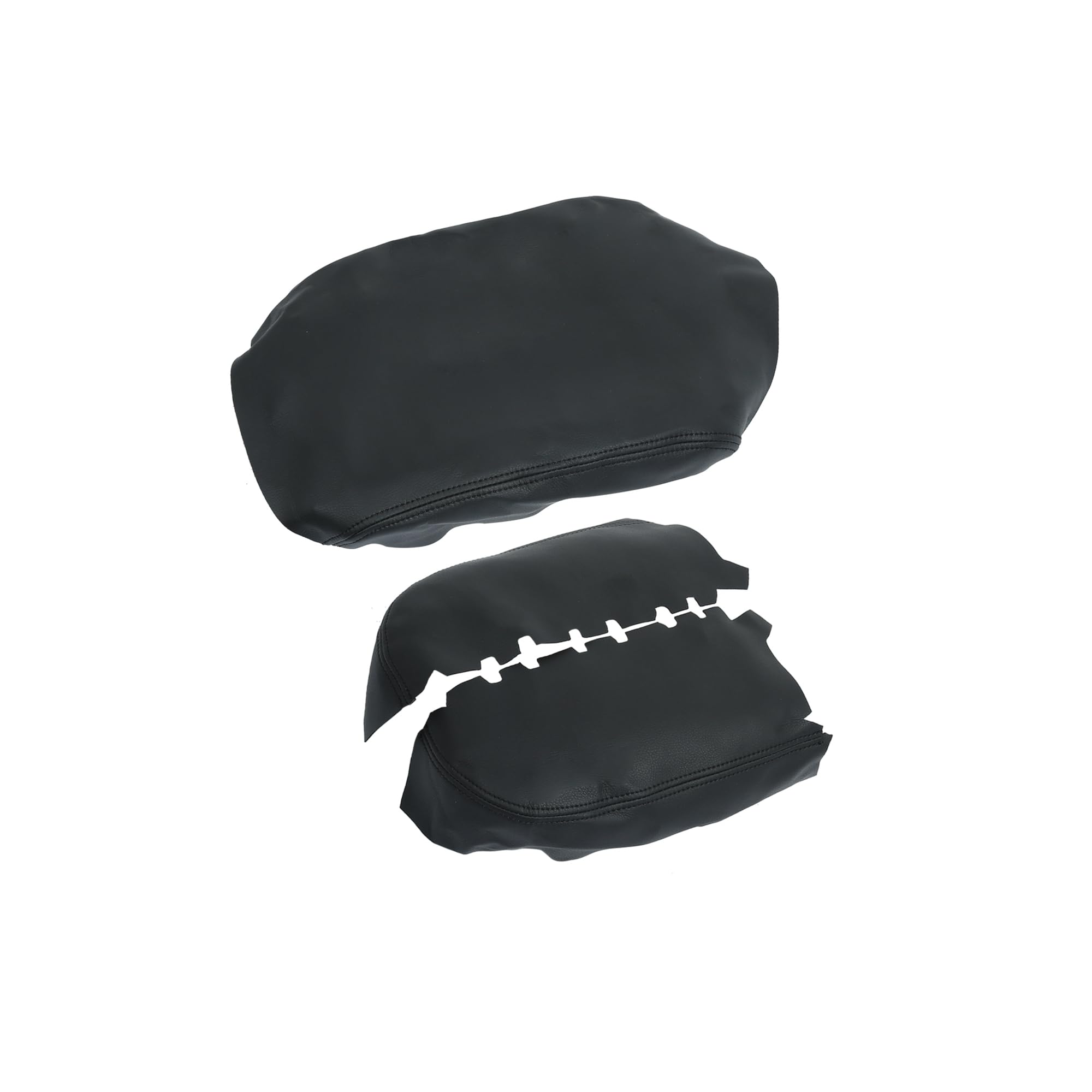 1 Set Center Console Armrest Cover Front Door Cover Armrest Cover Pad Replacement Microfiber Leather for Honda Pilot 2009-2015 Black Stylish Design