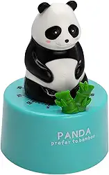Cronômetro de Cozinha Mecânico com Ímã e Alarme Temporizador 60 Minutos Design Panda Decorativo Fofo Cozinha Estudo e Rotinas