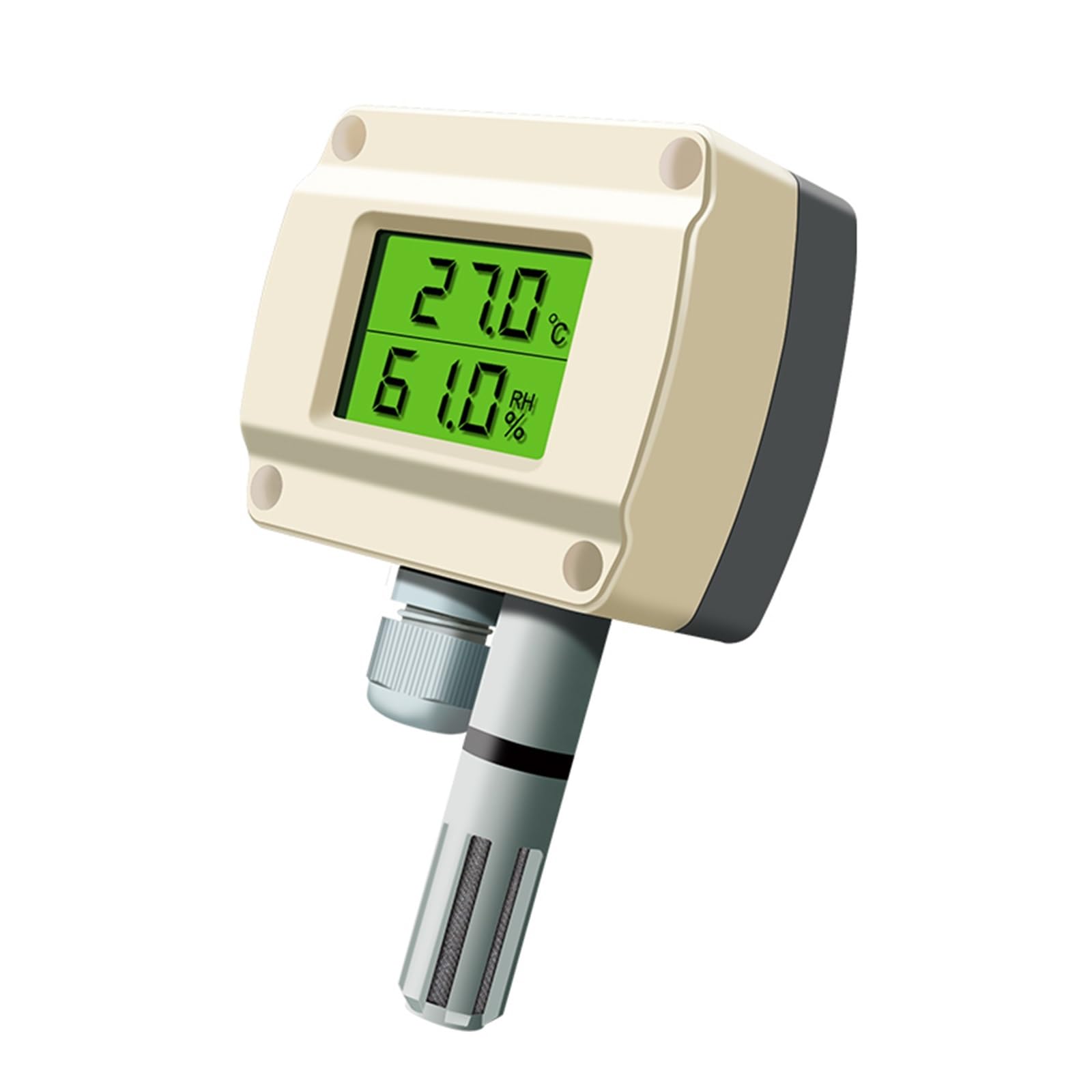 Sensor de temperatura y humedad para pared con pantalla LCD digital 7