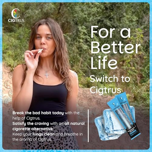 cigtrus quit smoking smokeless inhaler  natural nicotine-free vaporless amp non-electric  helps curb cravings oral fixation amp lung detox support  3-pack icy peppermint