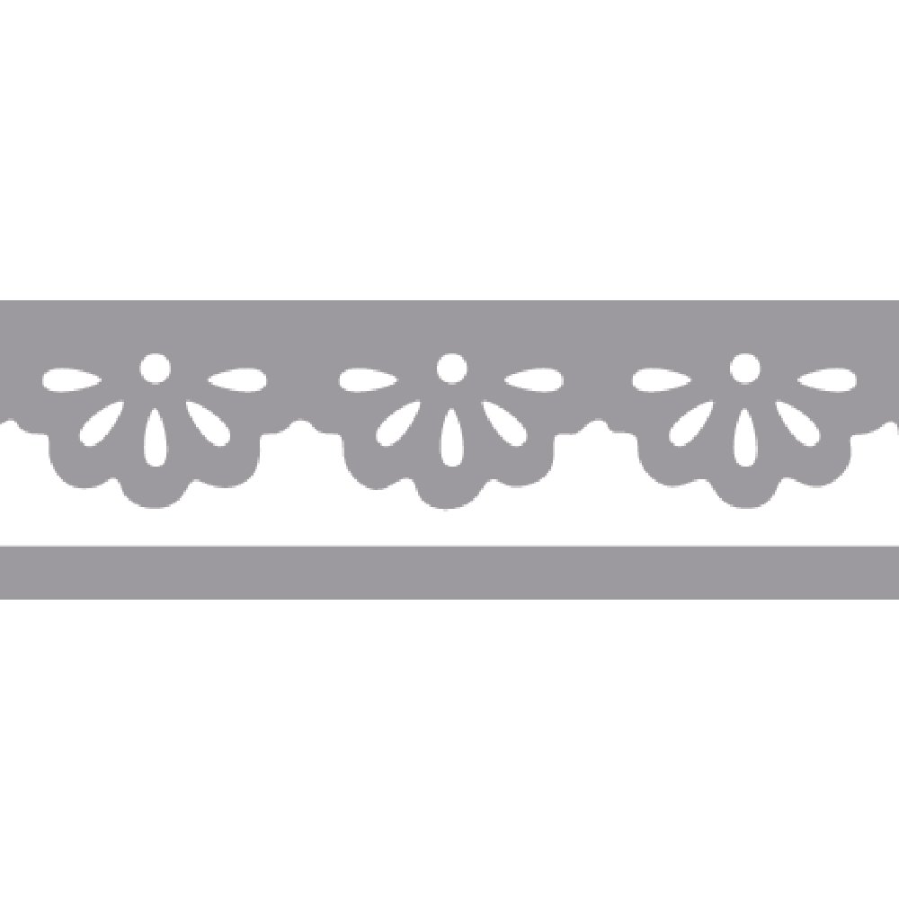 Rayher Decorative Border Punch for Papercraft, Scrapbook, and Card Making, Craft Punch with Flower Design, Punch for Lace Trim, 4.5cm, 89757000