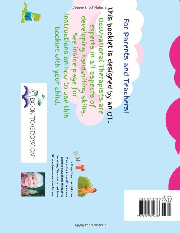 Vista 2 de Learn Upper Case Letters with Dino T and Seedling Handwriting Activity Book for PreK Thru Kg Ages 3-5 Created by OT