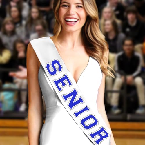 Senior Gifts - High School Senior Night Party Royal Blue PREMIUM GRADE SATIN Sash - Sports Team Supplies2