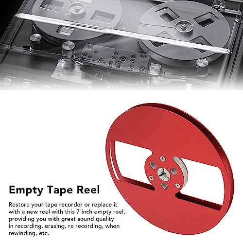 17,6 cm x 0,6 cm de liga de alumínio vazia para carretel pequeno cubo para TEAC, 2 furos universal d