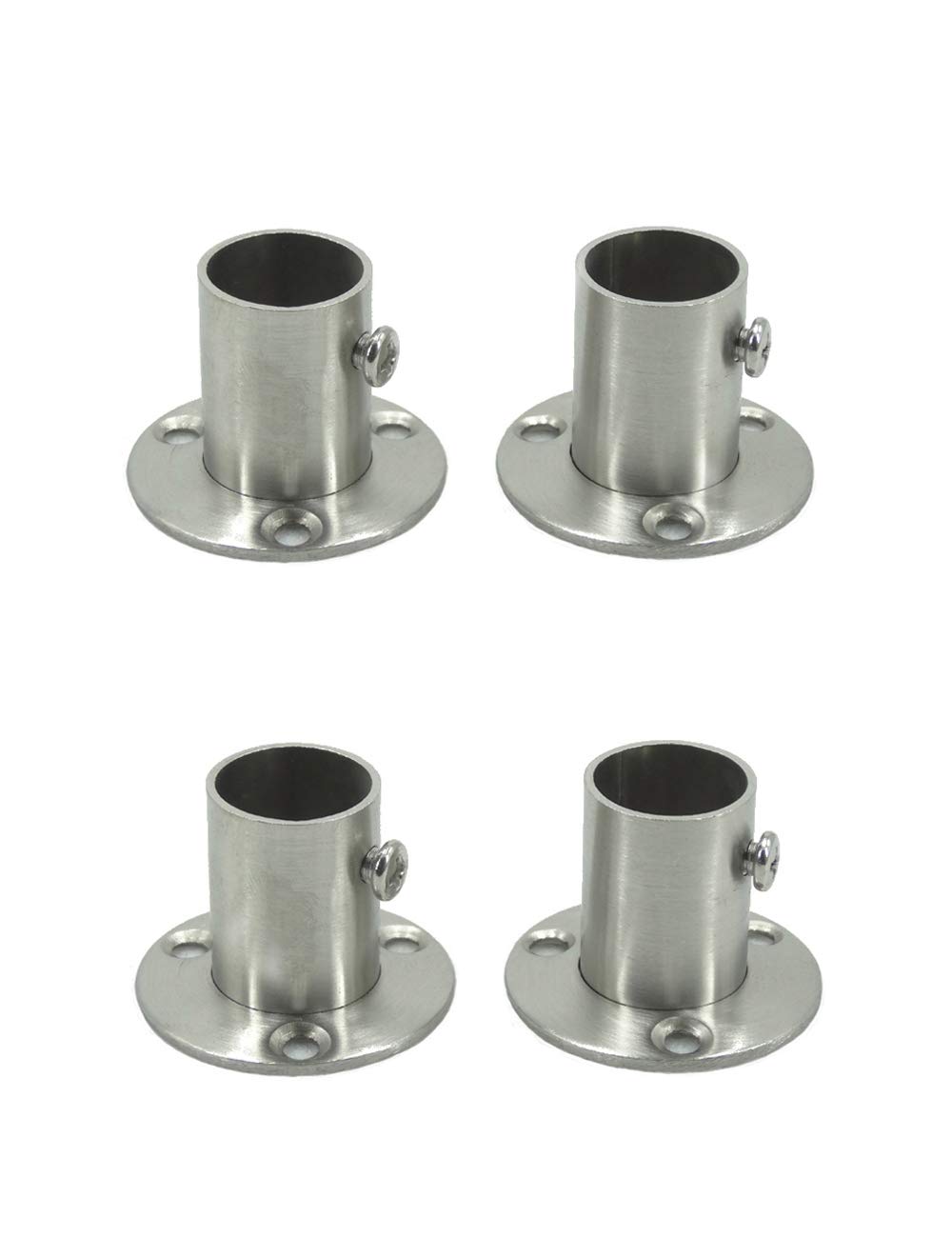 CFSky Stainless Steel Clothes Rail, Round Tube Tie Rod End Bracket, Set of 4, 42 mm x 42 mm x 30 mm, Rustproof