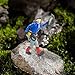 1:64 Climbing People Figurines Mountaineering People Figures Miniature People Model Realistic Miniature Hand Painted Explorer Figurines for DIY Projects Diorama Layout Decoration (Blue-1:64)