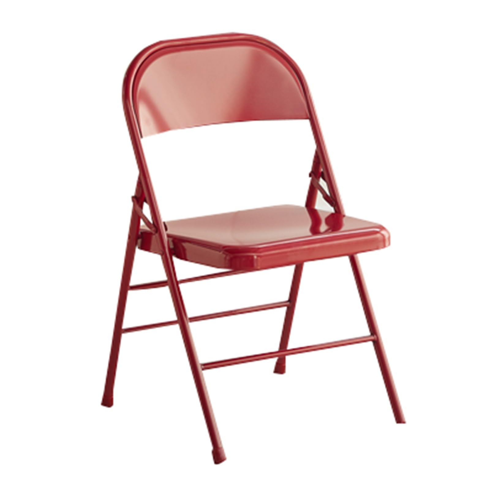 Chaise pliante transparente rouge en métal pour salle à manger et événements