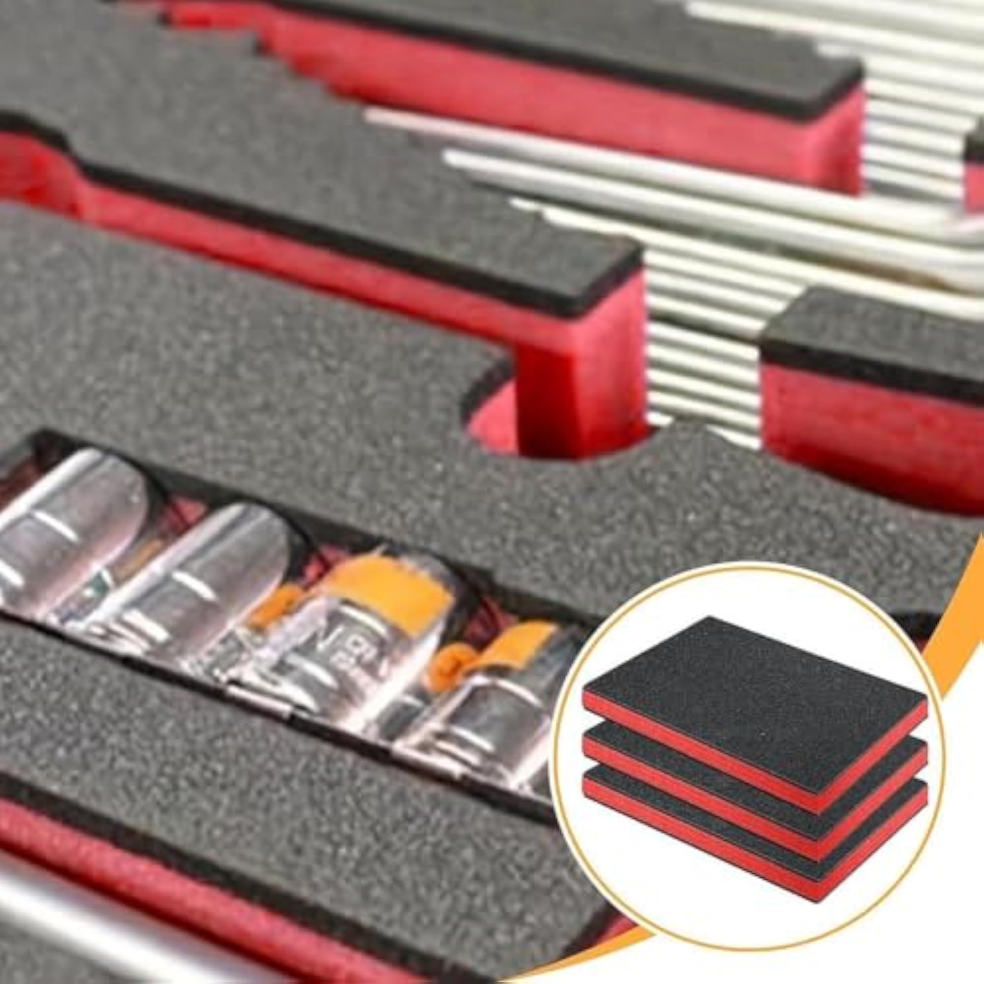 3Pcs Tool Box Foam Inserts for Storage & Miniatures