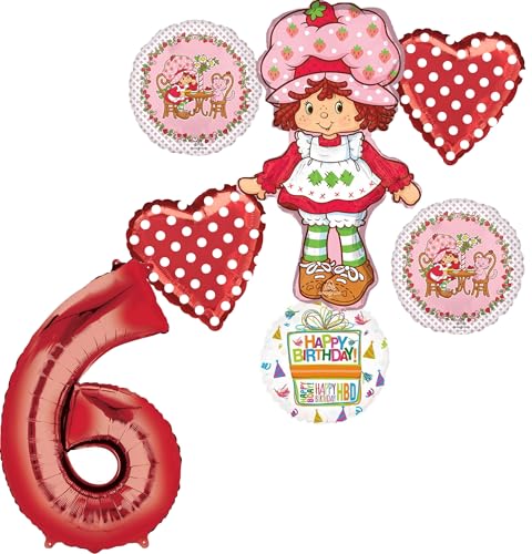 Ballons fraise 6e anniversaire pour illuminer le gouter des enfants