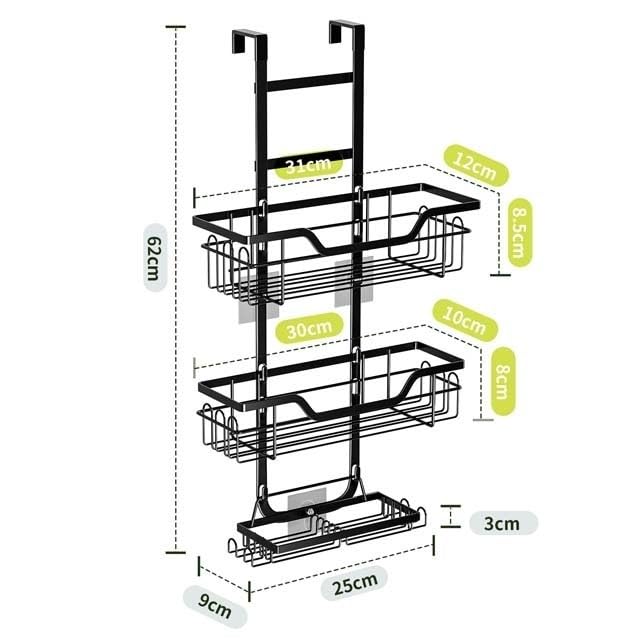 Estantes de baño Estantes de almacenamiento for baño, estante de ducha de acrílico desmontable con barra for toallas, estante de baño de acrílico flotante sin taladros con barandilla de acero inoxidab
