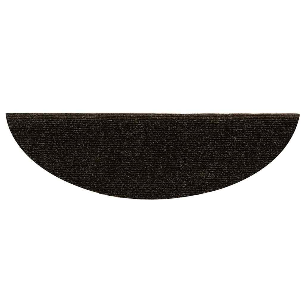 Lot de 30 tapis d'escalier autocollants - Marron foncé - 56 x 17 x 3 cm - Antidérapant - Avec protection contre les marches et les rayures - Pour escaliers en bois - Lavables - Insonorisants