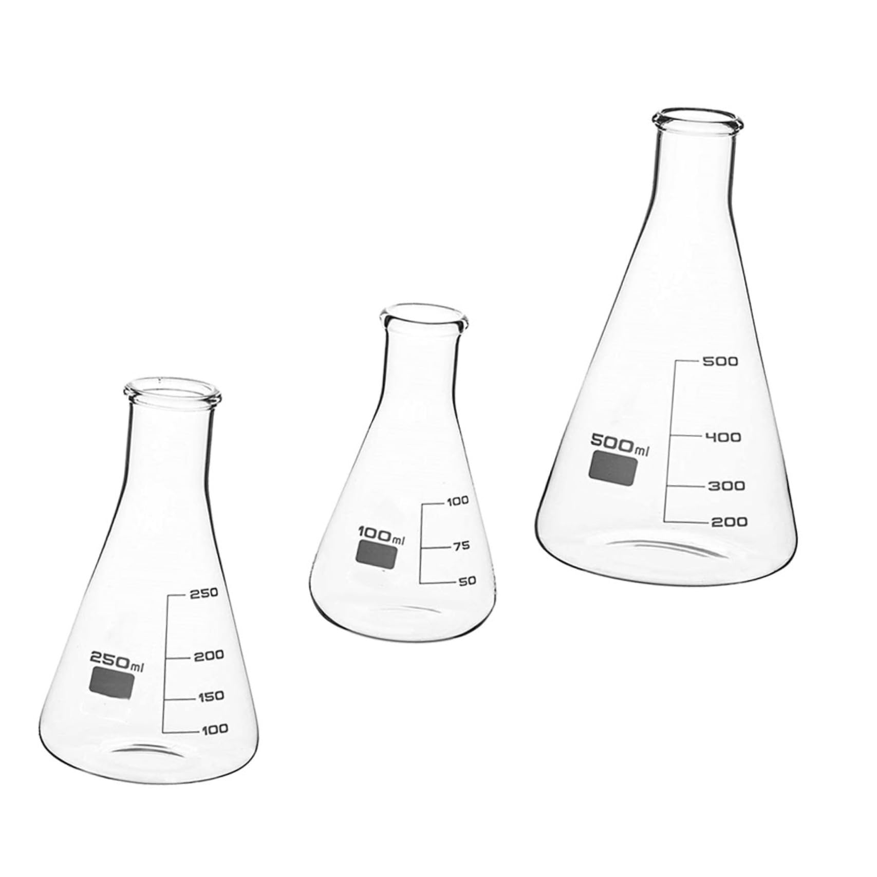 Erlenmeyerkolben 3stücke Glas, aus Hochborosilikathaltigem Material 100ml