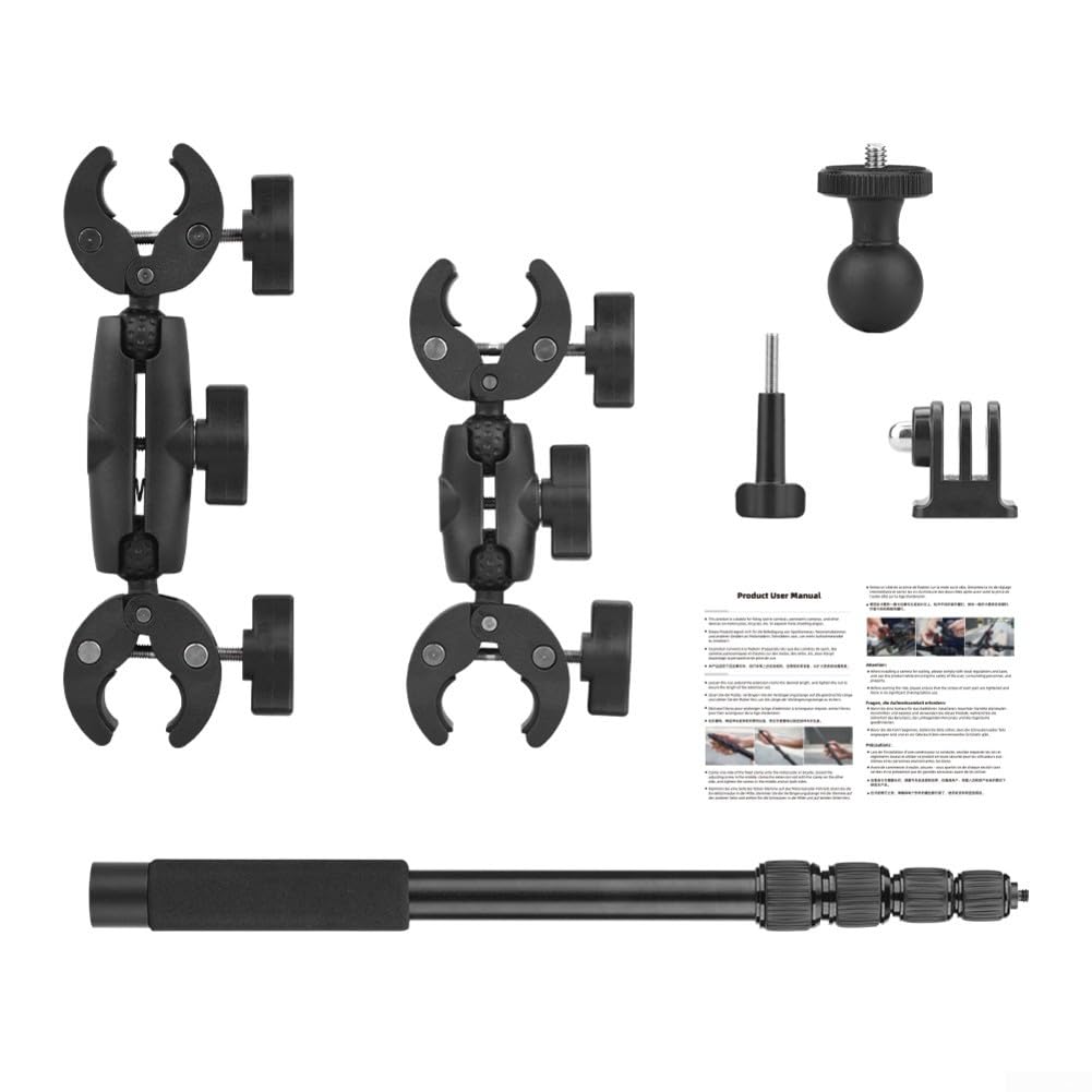 Kit di montaggio per moto Insta360 One X5/X4, 360° multi-angolo di estensione asta di estensione morsetto accessorio per ciclismo