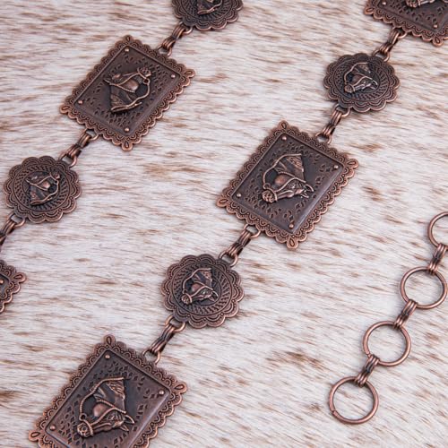 Vintage Western Concho Chain Belts for Women Cowgirl Jewelry3