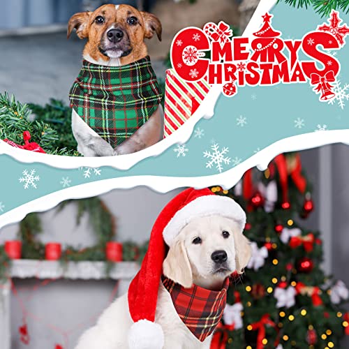 50 Pieces Dog Bandanas Bulk Adjustable Classic Plaid Dog Bandanas Fall Dog Bibs Triangle Dog Scarf For Holiday Costume #TOP3