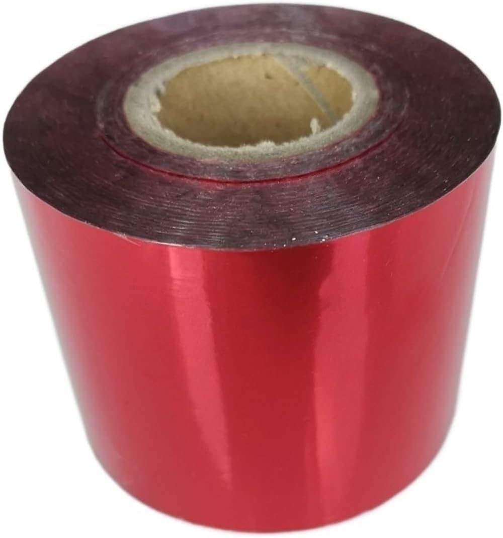 Hot Stamping Foil 1 Roll 5CMx120M 10 Colors Hot Stamping Foil Heat TransferAccessories for PVC Paper Logo Embossing(Red)
