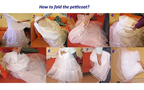 CharmingBridal 1 Hoop Mermaid Trumpet Petticoat Underskirt Mermaid Slip For Wedding dress Crinoline Small Medium3