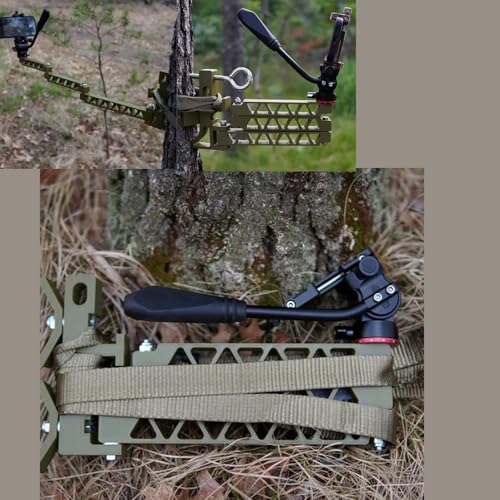8 Inch Saddle Hunting Camera Arm Compatible with GoPro or Cell Phone Hunting Camera Arm for Smartphones — Lightweight Saddle/Tree-Stand Mount with Adjustable Leveling & Quick-Install Base