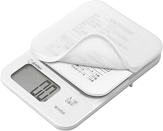 ドリテック(dretec) 味付けの目安がわかるスケール 塩分濃度計 塩分計 メソッド付き シリコーンカバー付き デジタルスケール 3kgまではかれる デジタル 大画面 簡単 0.1%単位 減塩 ホワイト