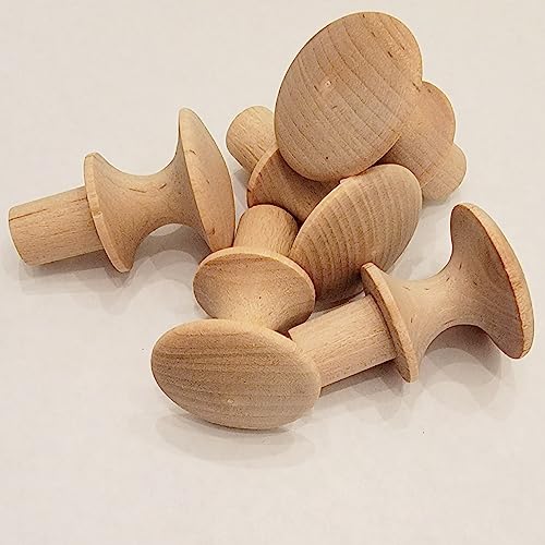 Comparison: Best Knobs For Shaker Cabinets 11 Pinehurst Crafts Unfinished Wood Shaker Drawer Pull Knobs, Perfect for Kitchen Cabinet Knobs, Furniture DIY Hardware, Dresser Drawer Pulls or Crafting, 1-1/4 Inch (1/2" Tenon Width), Bulk Pack of 10