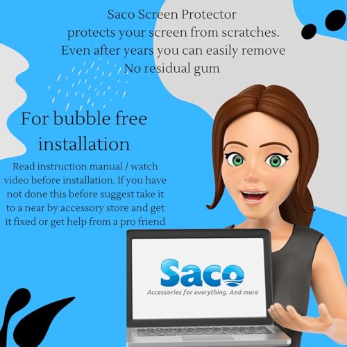 Image of Saco 14 Inch Anti Glare Anti Blue Light Screen Guard Compatible for HP Pavilion 14,Acer Aspire 14,Lenovo Ideapad 14,Thinkpad 14,ThinkBook 14,Asus Vivobook 14,Dell 14, MSI 14 Inch Laptop [16:9 Ratio]