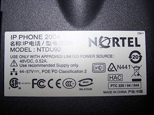 Teléfono IP Nortel 2004 PoE Gris con Bisel Plateado miniatura 7