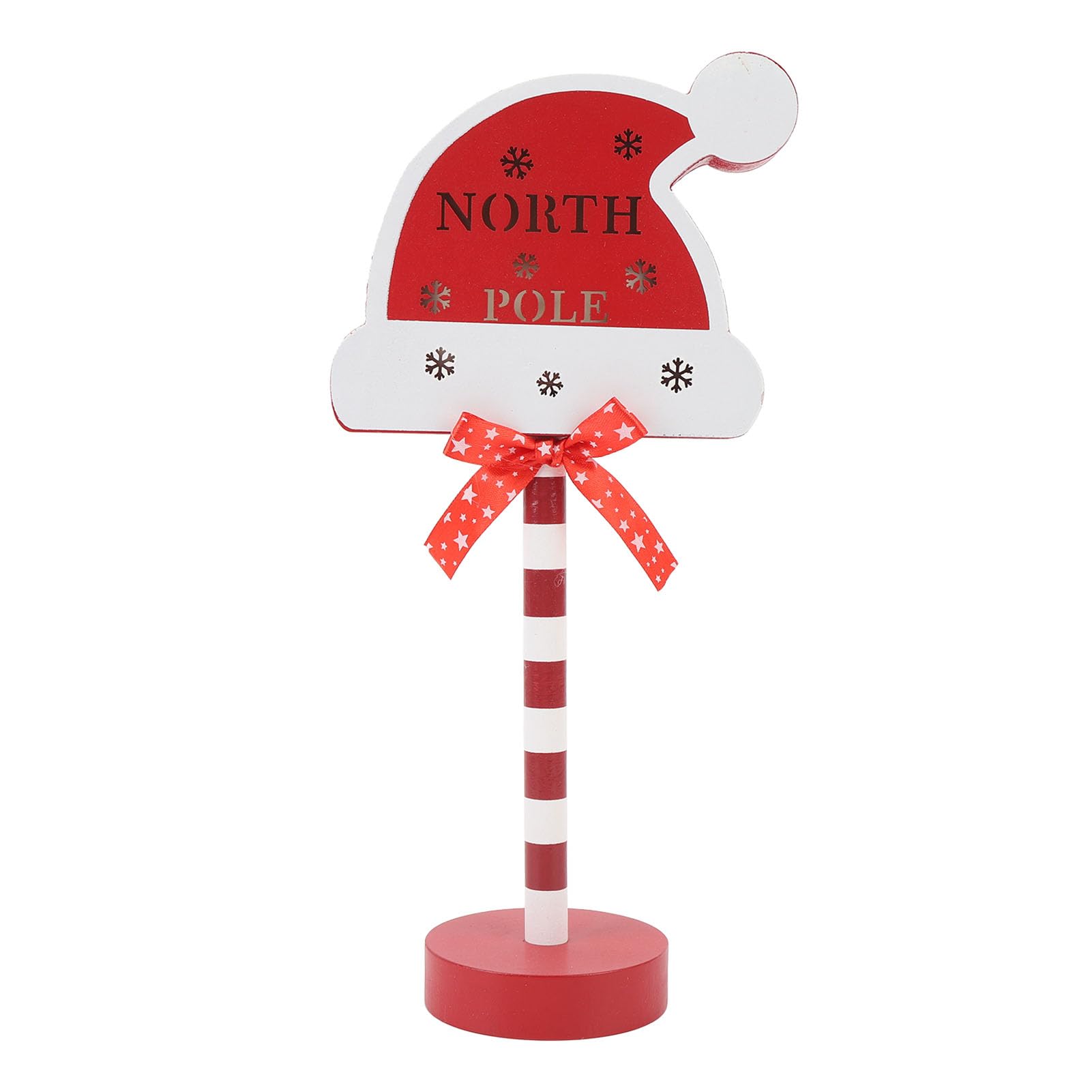 Muiltvoe Xmas Table Lamp Christmas Decorative Lamp Holiday Night Light with North Pole Sign Design Battery Operated Warm LED for Bedside Fireplace Party Decor