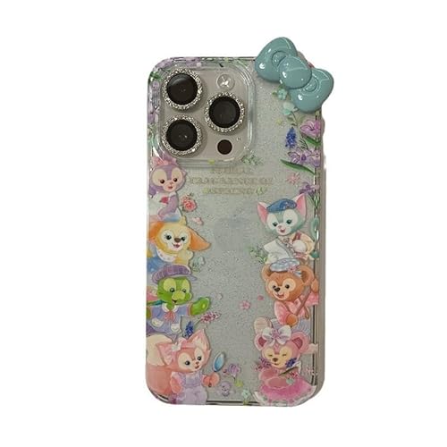 リーナベル ステラルー ダッフィー シェリーメイ ジェラトーニ スマホケース 透明 iPhone15/iPhone14/iPhone13/ iPhone12シリーズ に適用 アイフォンカバー iPhone15proシリーズ 可愛い キャラクター 指紋防止