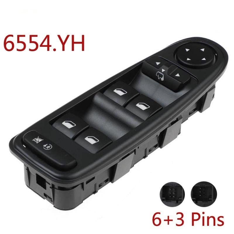 Commutateur de vitre premium 6554YH pour commande de rétroviseur Citroën C4 Picasso - 2