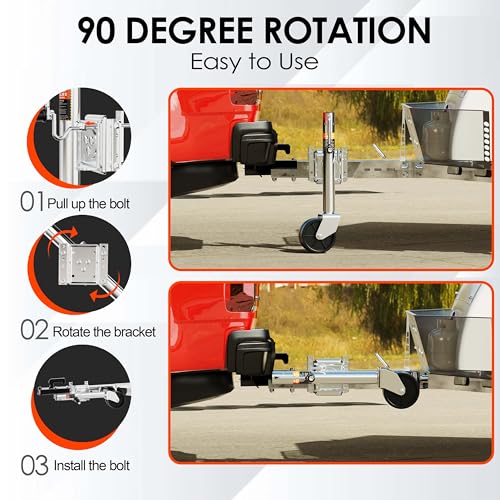 YOMILINK 2000 lbs Dual Wheel Trailer Jack