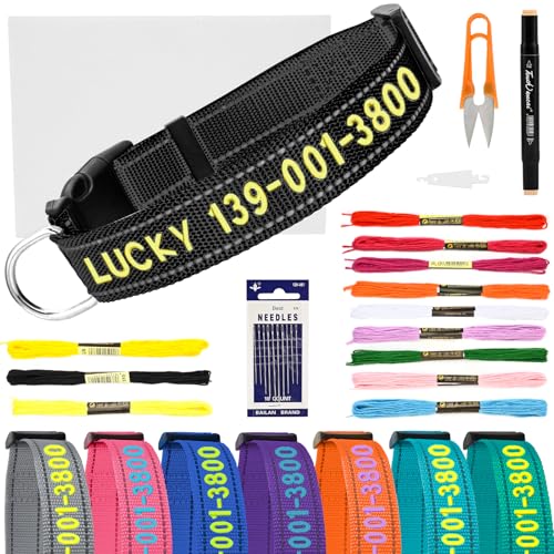 DIY Hand-Stitched Embroidered Dog Collar