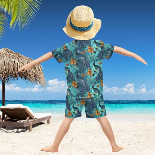 Image of visesunny Boys 2 Pieces T-shirts and Shorts Floral Tops & Shorts Summer Outfits 3-10 Years Clothes