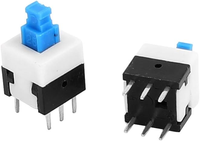 Sourcingmap 14Pcs 8 x 8mm PCB Tactile Push Button Switch Self Lock Latching 6P DIP - Image 3