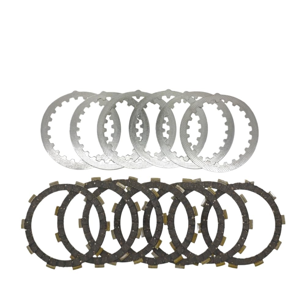 AQhkGZmbe Clutch Friction Plate Steel Disc Compatible with DT125 DT230 DT125R DT125X DT125RE TDR125 TDR125R TZR125RR TZR125 DT TDR TZR 125(One Set)