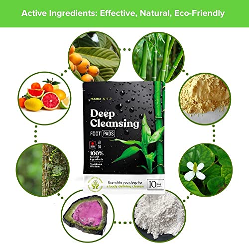 Nuubu | Deep Cleansing Foot Pads For Stress Relief, Better Sleep & Foot Care | Premium Japanese Organic Foot Patches With Ginger Powder | Natural Effective Foot Patch To Boost Energy (10 Patches) #TOP4